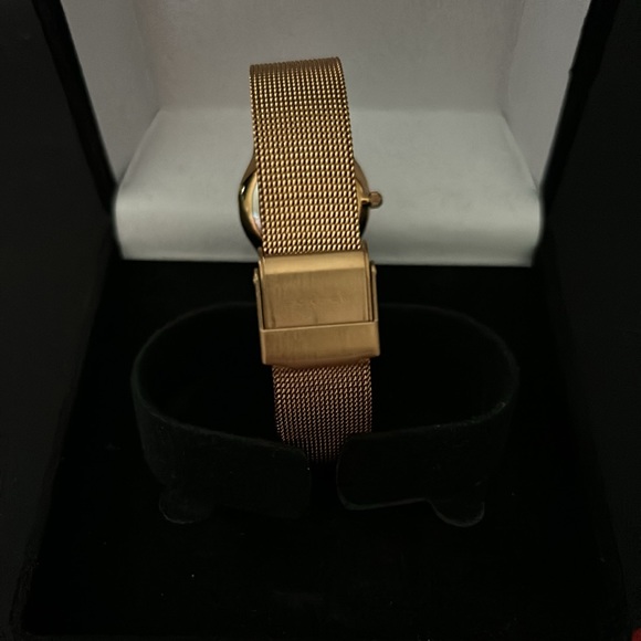 Skagen Freja Lille Rose Gold-Tone Steel Mesh Watch - Picture 6 of 6